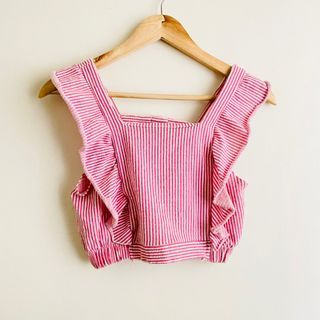 Zara Pink Dainty Crop Top