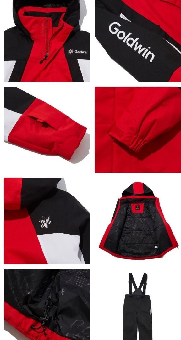 100 110cm height TNF RED Blue The north face Goldwin Kid s Skiling