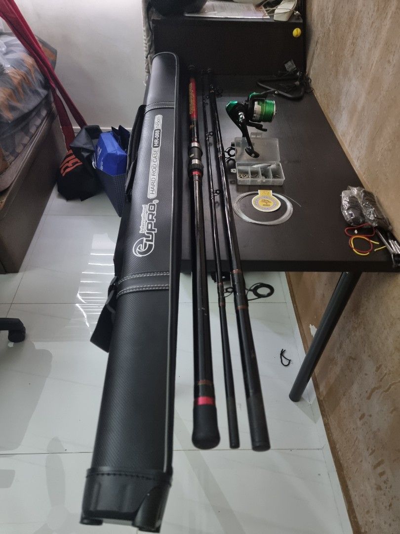 13.5Ft Surf Casting Fishing Rod & Reel., Sports Equipment, Fishing on  Carousell