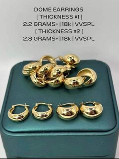 18K Gold Dome Earring estimated grams 2.2 up