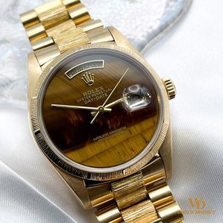 1985 Rolex President Day-Date Bark “Tiger Eye” Custom Stone Dial 18078