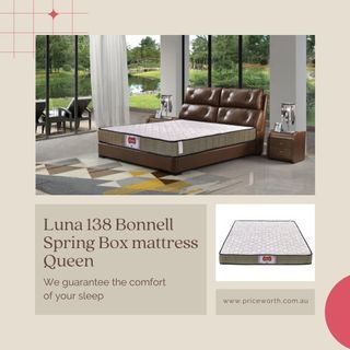 20% OFF SALE!!! LUNA 138 BONNELL SPRING BOX-QUEEN