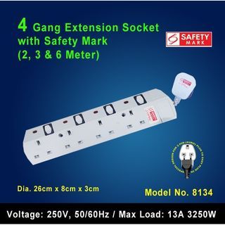 4 Gang extension Extension Socket(6meters)