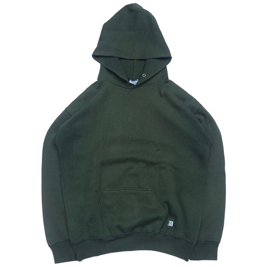 90s Discus Blank Hoodie, Fesyen Pria, Pakaian Atasan di Carousell - Main Image