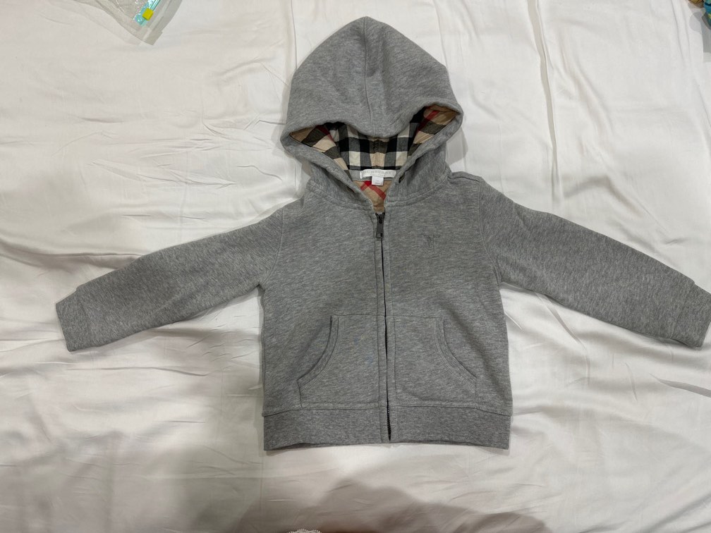 Burberry hoodie store kids grey