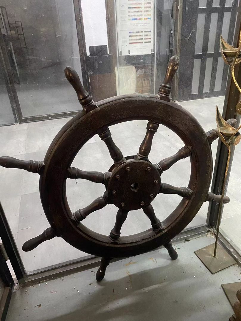 實木舊船舵Old Solid Wood Rudder, 興趣及遊戲, 收藏品及紀念品