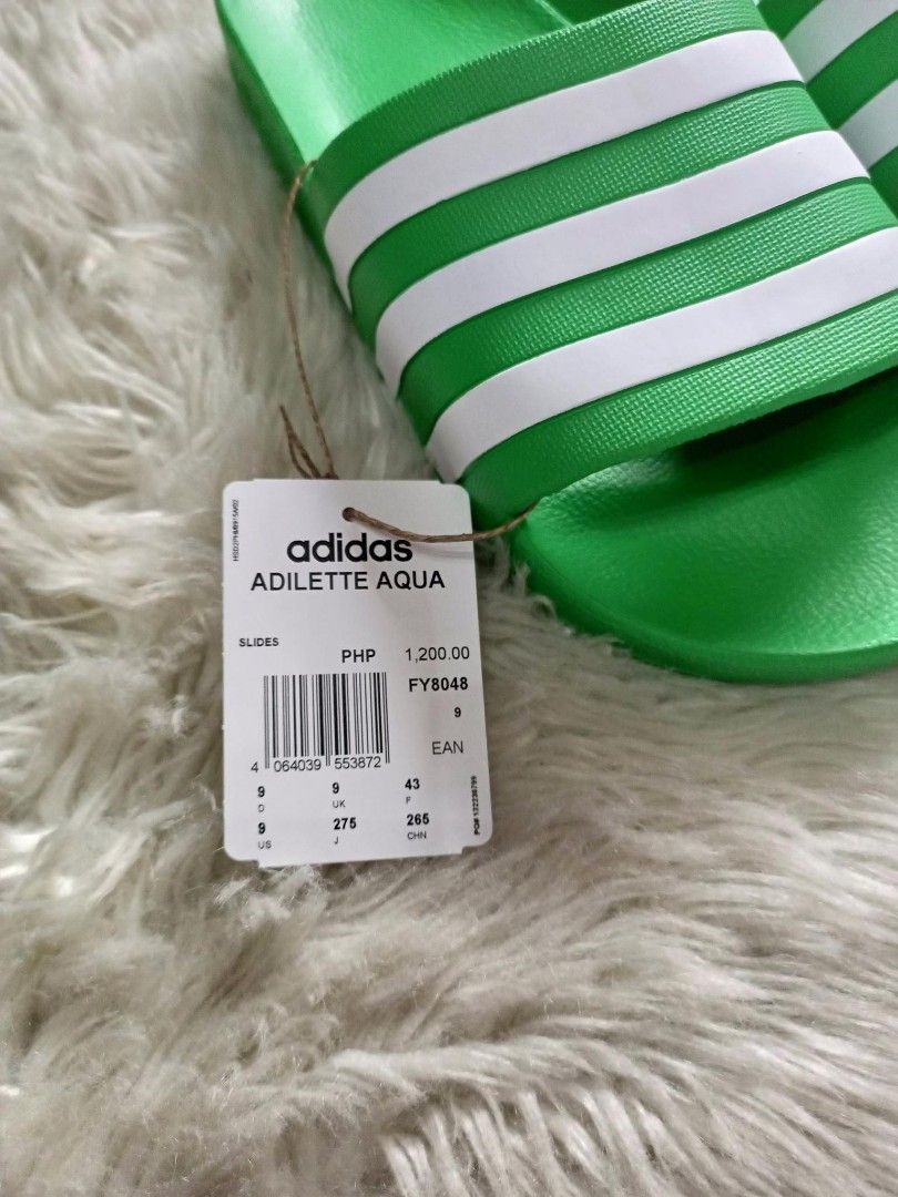 Adidas adilette aqua slide Men s Fashion Footwear Slippers
