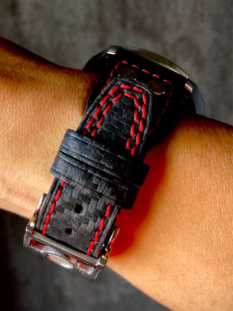 aftermarket Carbon Fiber Strap Kevlar style with Rivets, Fabirc with