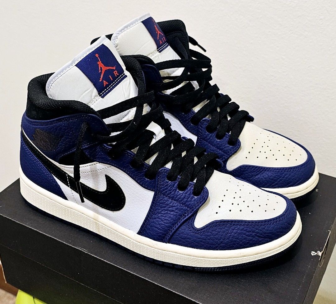 Air jordan 1 mid deep royal blue outlet