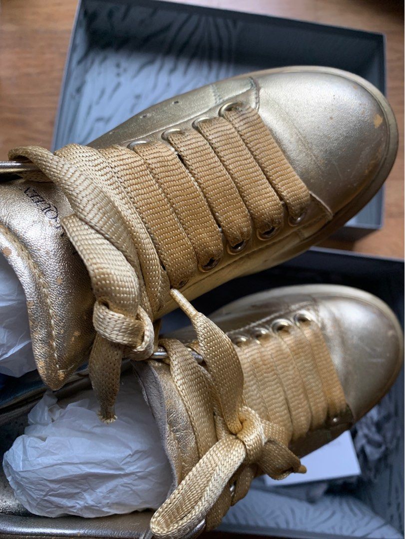NIB Alexander McQueen Rose Gold Glitter Jelly Oversized Sneakers Size 37.5  | eBay