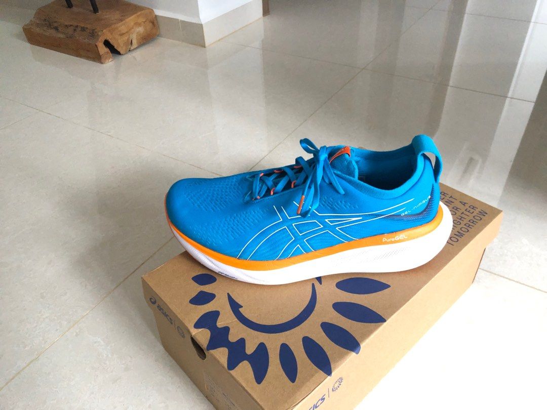 ASICS Gel Nimbus 25 Running Shoes Extra wide fitting Men s Fashion Footwear Sneakers on Carousell