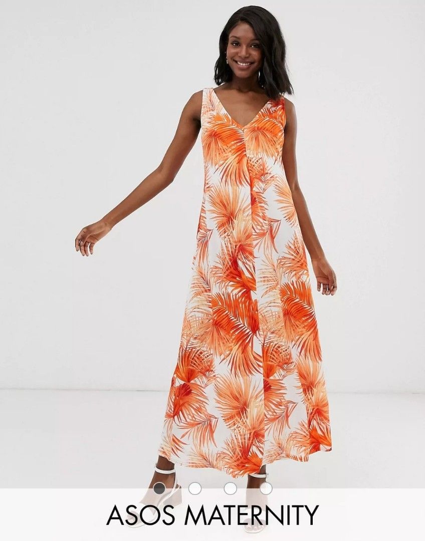 Palm print on sale maternity dress