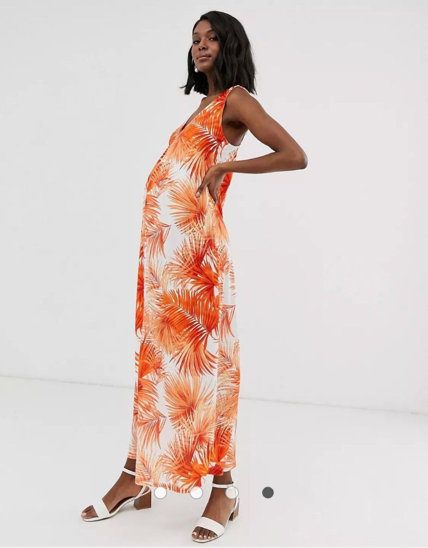 Palm print on sale maternity dress