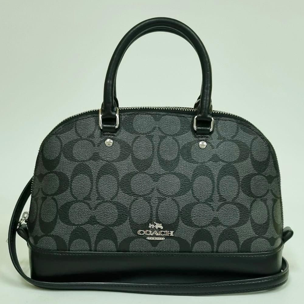 Authentic Coach Mini Sierra Satchel In Signature Black Smoke F58295 New With Defect