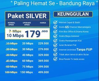 Barangkali minat pasang internet atau wifi nya wilayah bandung, Lembang dan sekitarnya