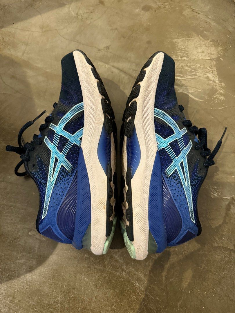 Barely used ASICS running shoes blue US 7.5 Women s Fashion