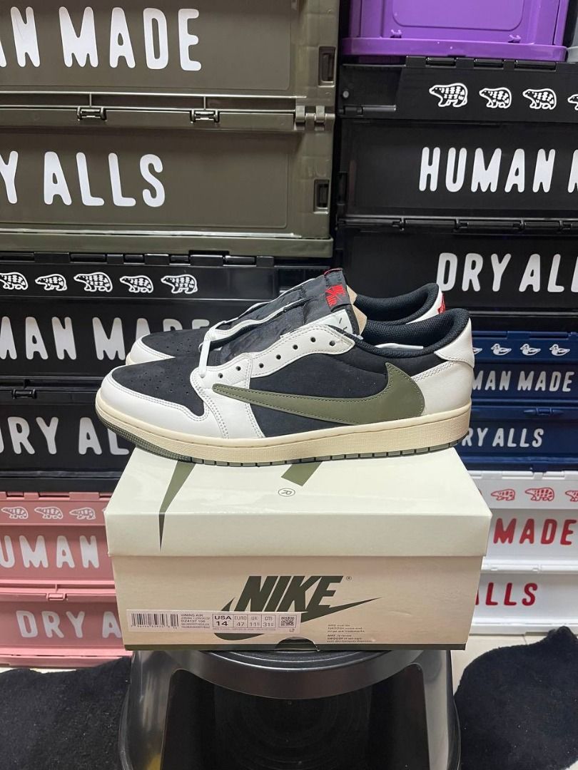 Travis scott jordan hot sale 1 size 14