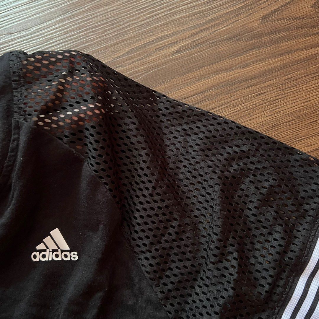 Black Adidas Mesh Crop top