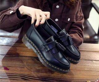 Black Leather Loafers unisex