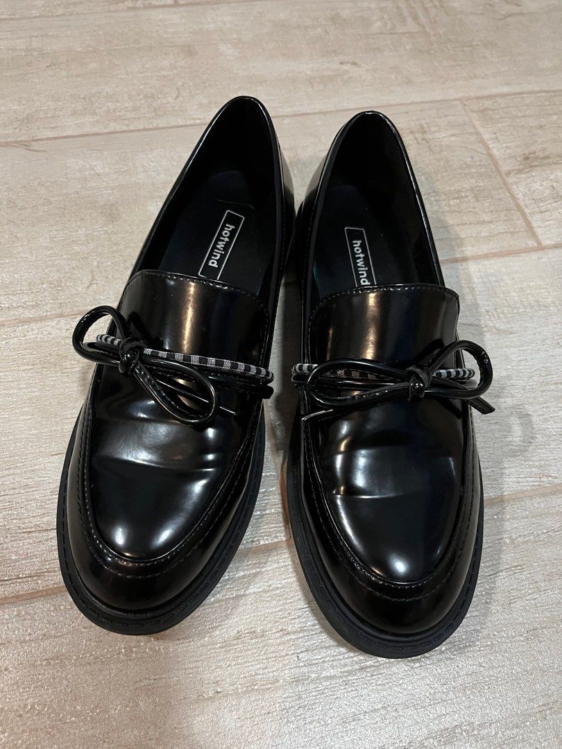 Full patent hotsell black loafers