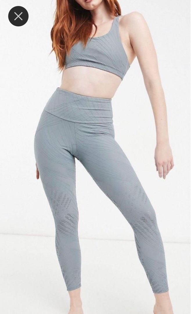 bnwt Onzie yoga pants high rise waist L eyelet details , Women's Fashion,  Activewear on Carousell