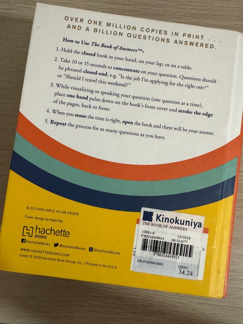 Book of Answers, Hobbies & Toys, Books & Magazines, Fiction & Non ...