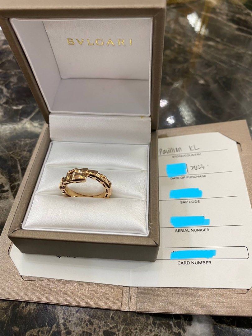 BRAND NEW 2023 BVLGARI SERPENTI VIPER RING 18K ROSE GOLD