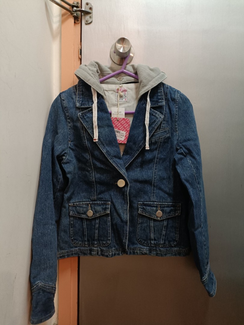 Brand new with Tag Denim Jacket with Hood, 女裝, 外套及戶外衣服