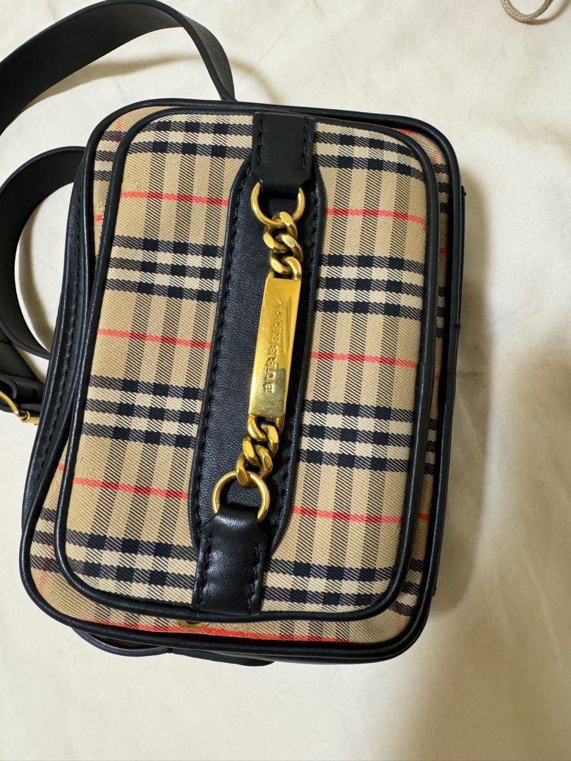 Burberry check link camera bag new arrivals