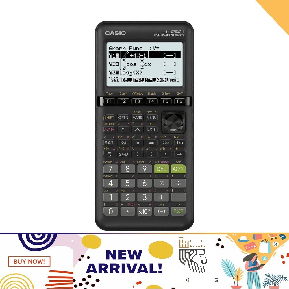 Casio fx-9750GIII, Standard Graphing Calculator, Pyton and Natural Text ...