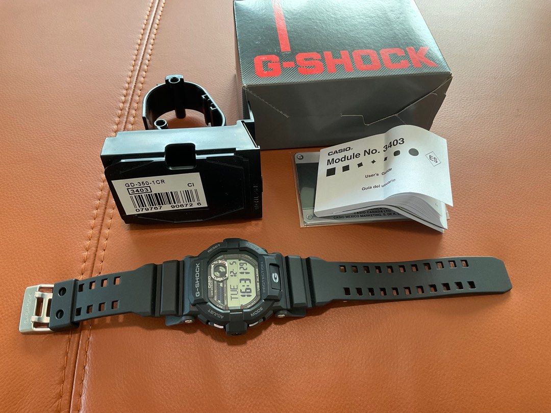 Casio G Shock GD350 Tactical stealth watch. Vibration alarm. One button function for timing function. Selling for SGD110. Market price SGD170
