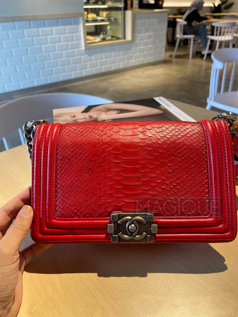 Chanel best sale python purse