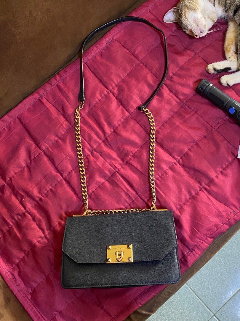 Metal push lock crossbody bag outlet