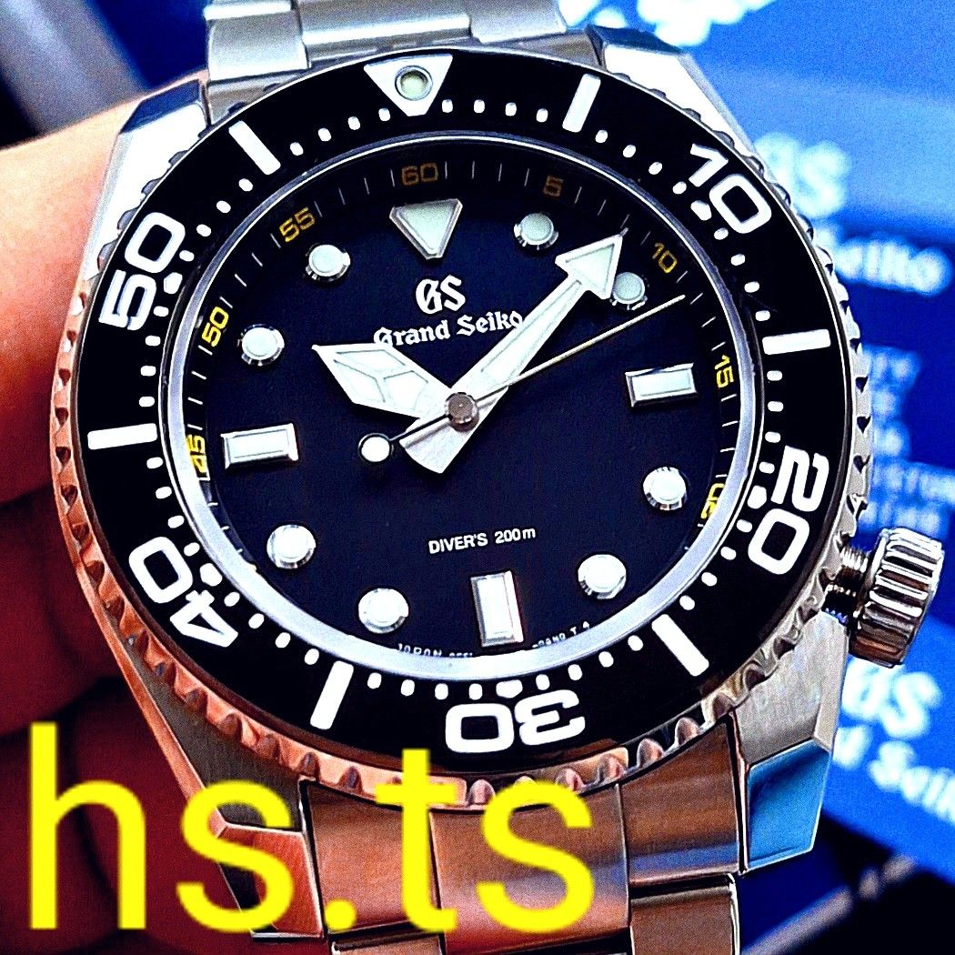 CHEAPEST Grand Seiko Black Quartz Divers Watch SBGX335 Men s