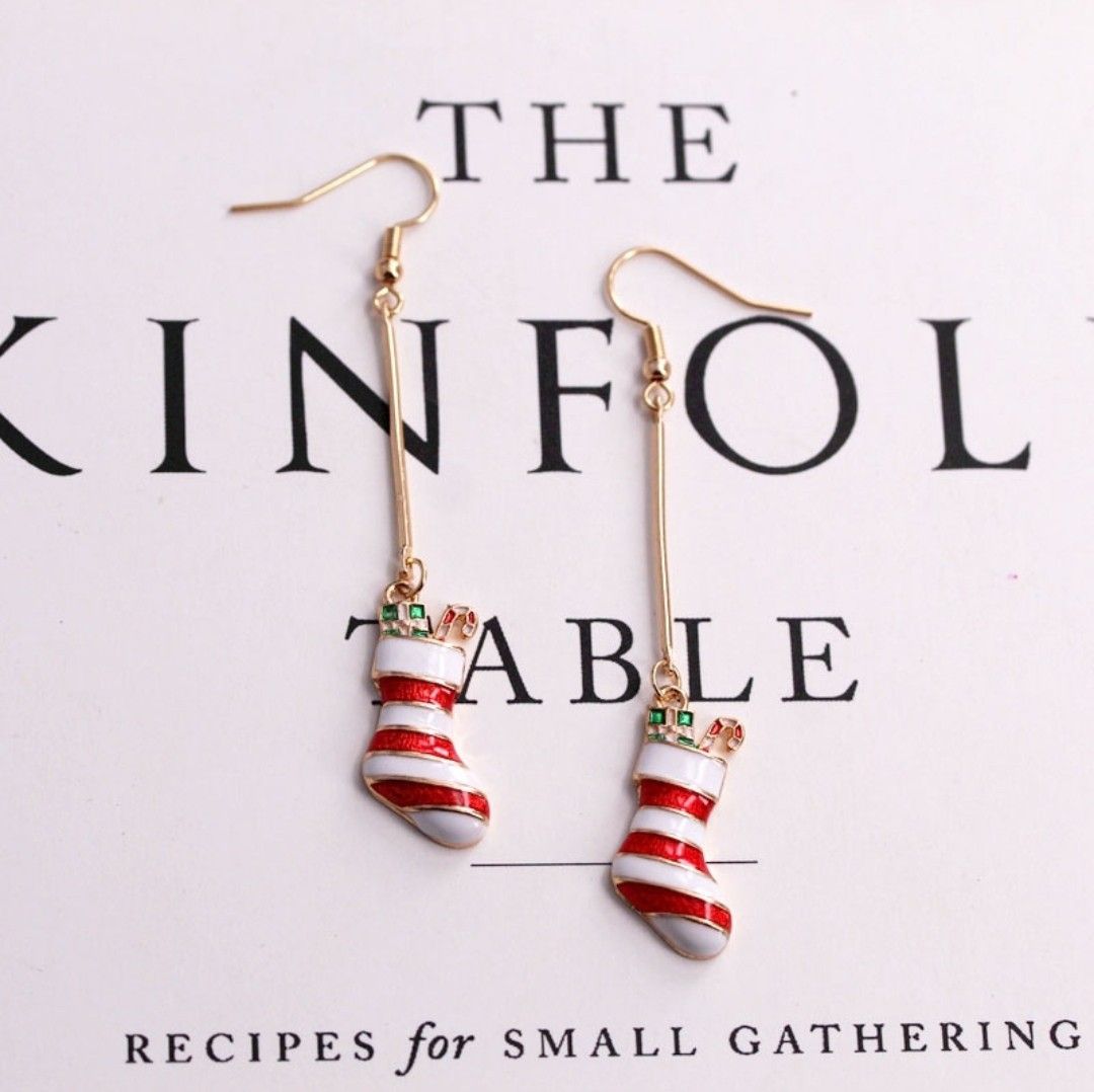 White gold new arrivals christmas earrings