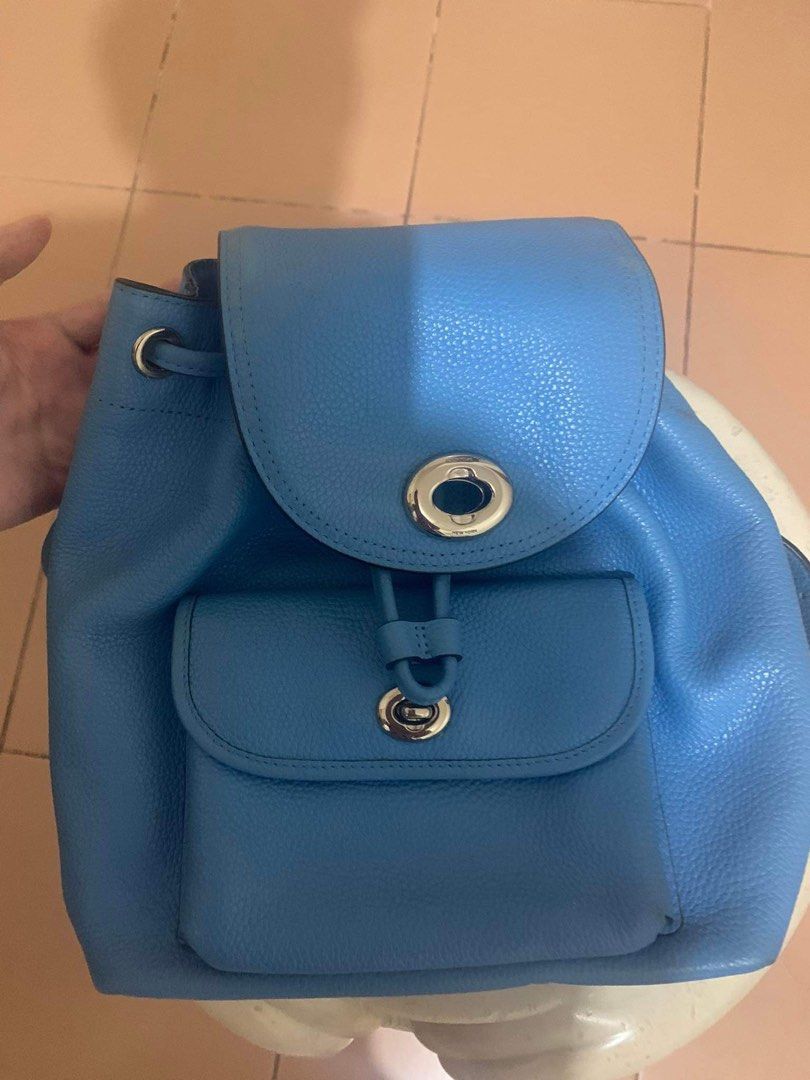 Coach blue backpack hot sale
