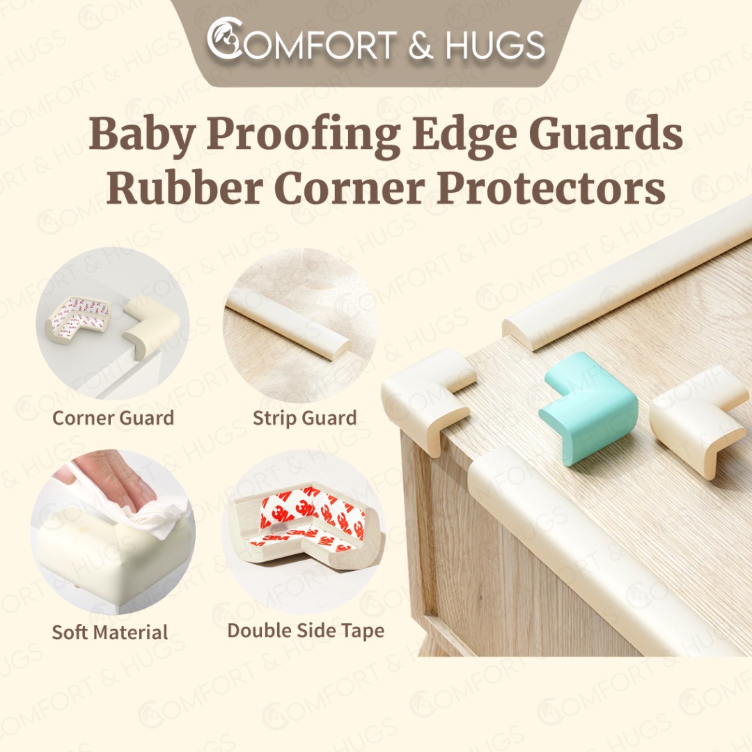 Soft baby proofing corner guards top