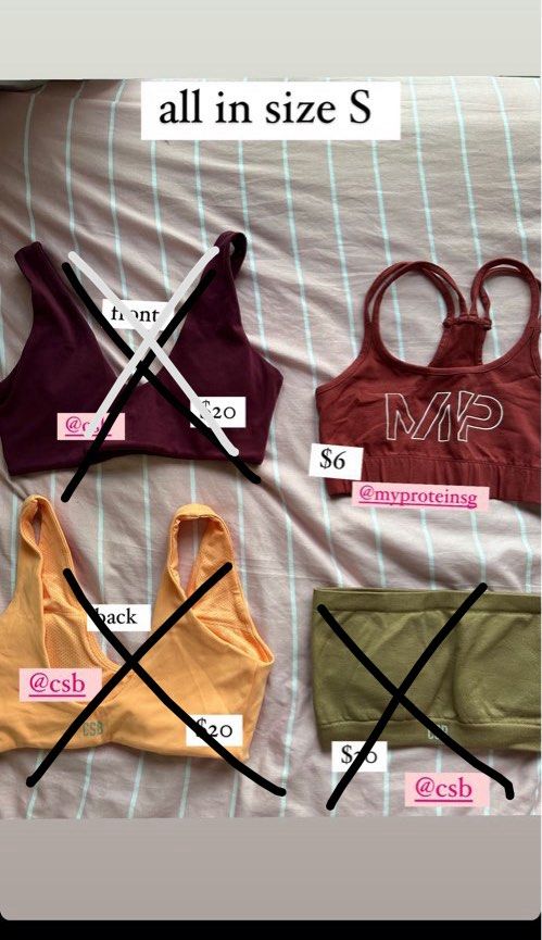 Crop Shop Boutique (CSB) Giselle Crop Bra, Women's Fashion, Activewear on  Carousell