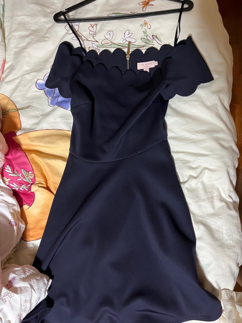 Ted baker blue scallop dress shop