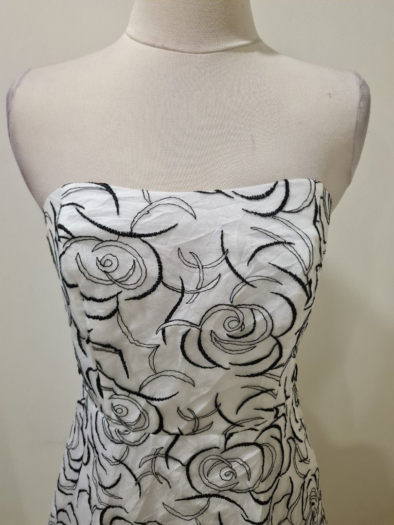 David's bridal black floral dress hot sale