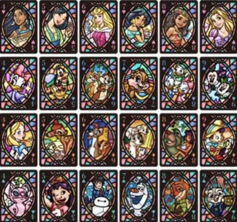 Disney stained glass playing cards limited edition Hobbies Toys Toys Games on Carousell