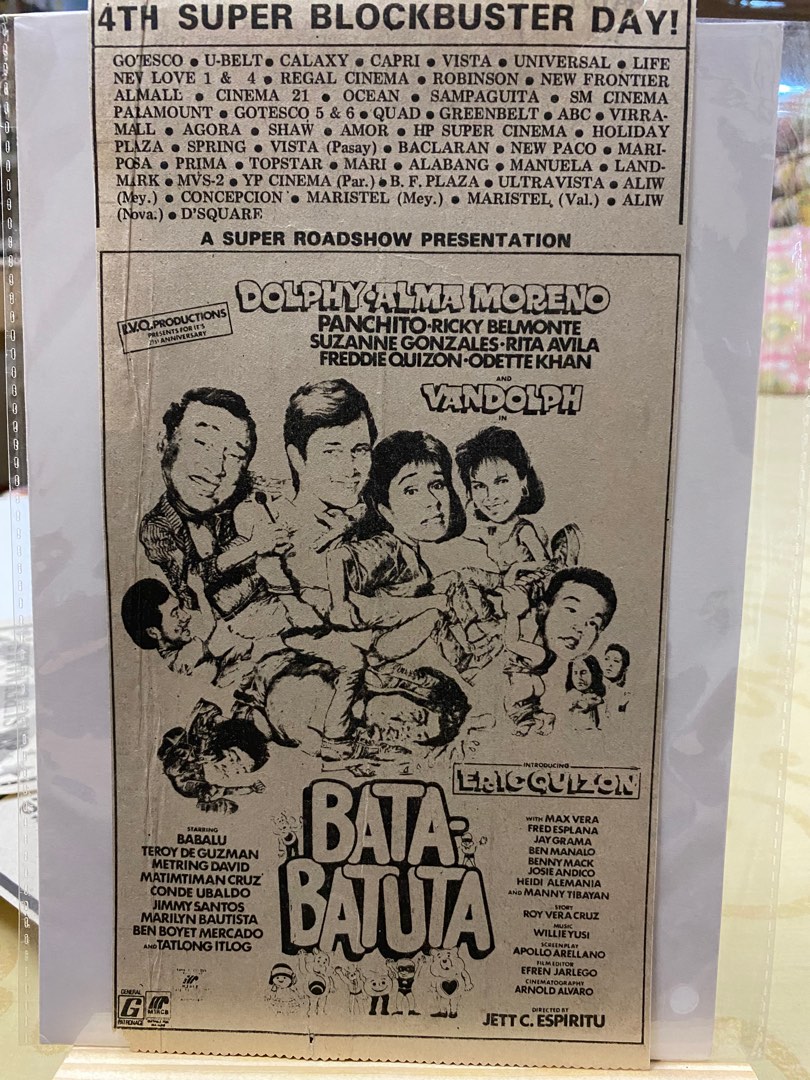 Dolphy, Alma Moreno, Vandolph - Bata-Batuta - Tagalog Filipino Old ...
