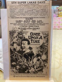 Dolphy Gloria Romero Janice De Belen Chichay Tessie Tomas Richard Gomez Snooky Serna - Once Upon A Time -  Tagalog Filipino Old Newspaper Clip Cut Outside OPM Filipino Cinema Movie House Poster Wall Print Decor Ad
