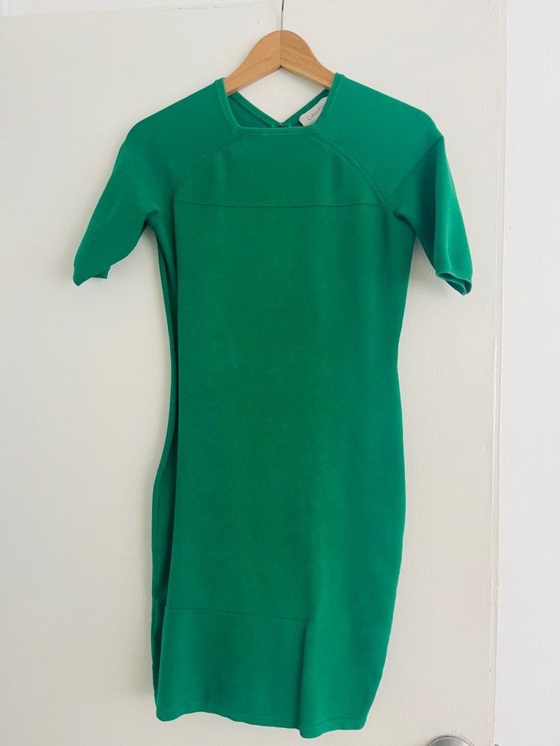 Emerald Green Calvin Klein dress Christmas