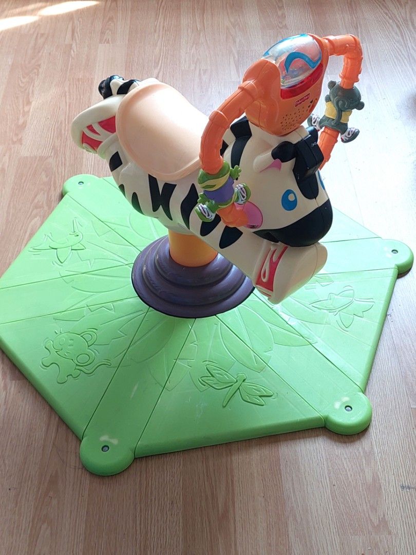 Fisher Price Baby Toddler Ride On Zebra with function Bounce and Spin 360 degree