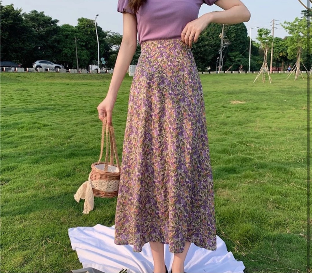 Floral 2025 flowy skirt
