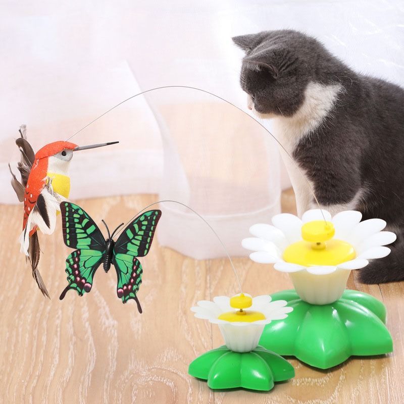 FREE DELIVERY Cat Toy Electric Rotating Bird Butterfly Rod Pet Cat Kitten Teaser Play Toy Gift Funny Electric Pet Toy Pet Supplies Homes Other Pet Accessories on Carousell