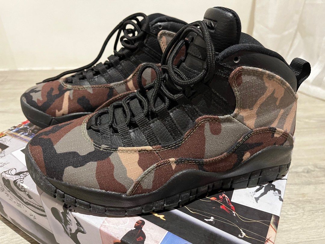 Camouflage jordan 10 on sale