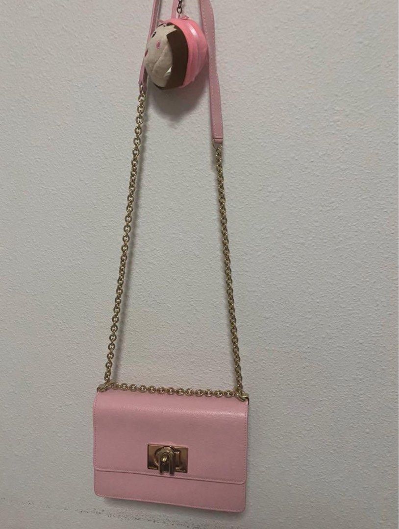 Furla Pink Leather Shoulder Bag