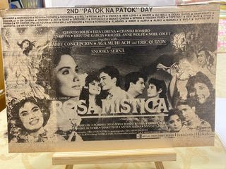 Gabby Concepcion • Aga Muhlach • Snooky Sena • Pablo Gomez - Rosa Mistica -  Tagalog Filipino Old Newspaper Clip Cut Outside OPM Filipino Cinema Movie House Poster Wall Print Decor Ad